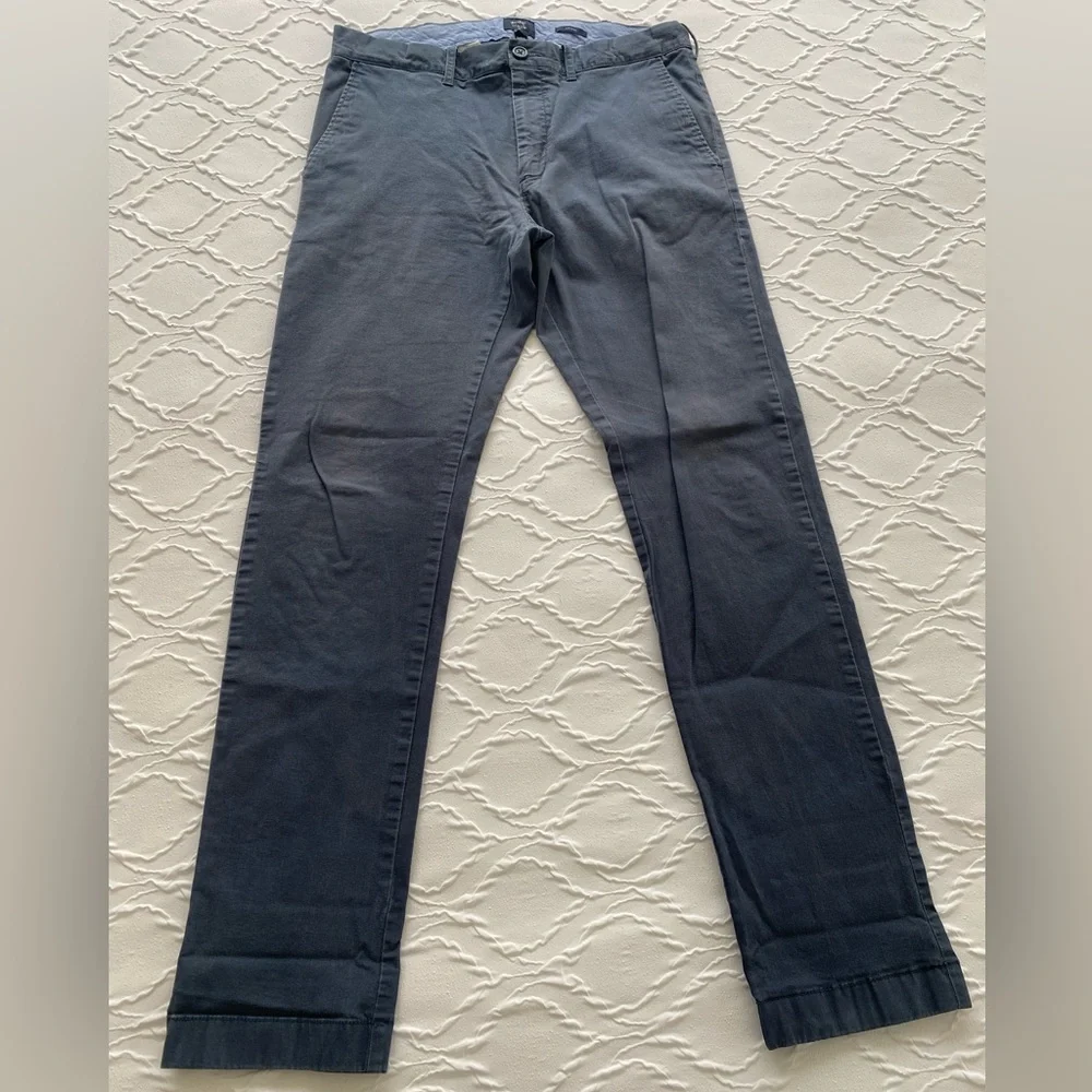 J. Crew - Slim Fit Cotton Chino Trouser Pant in Overcast Blue - Size 31 x 32